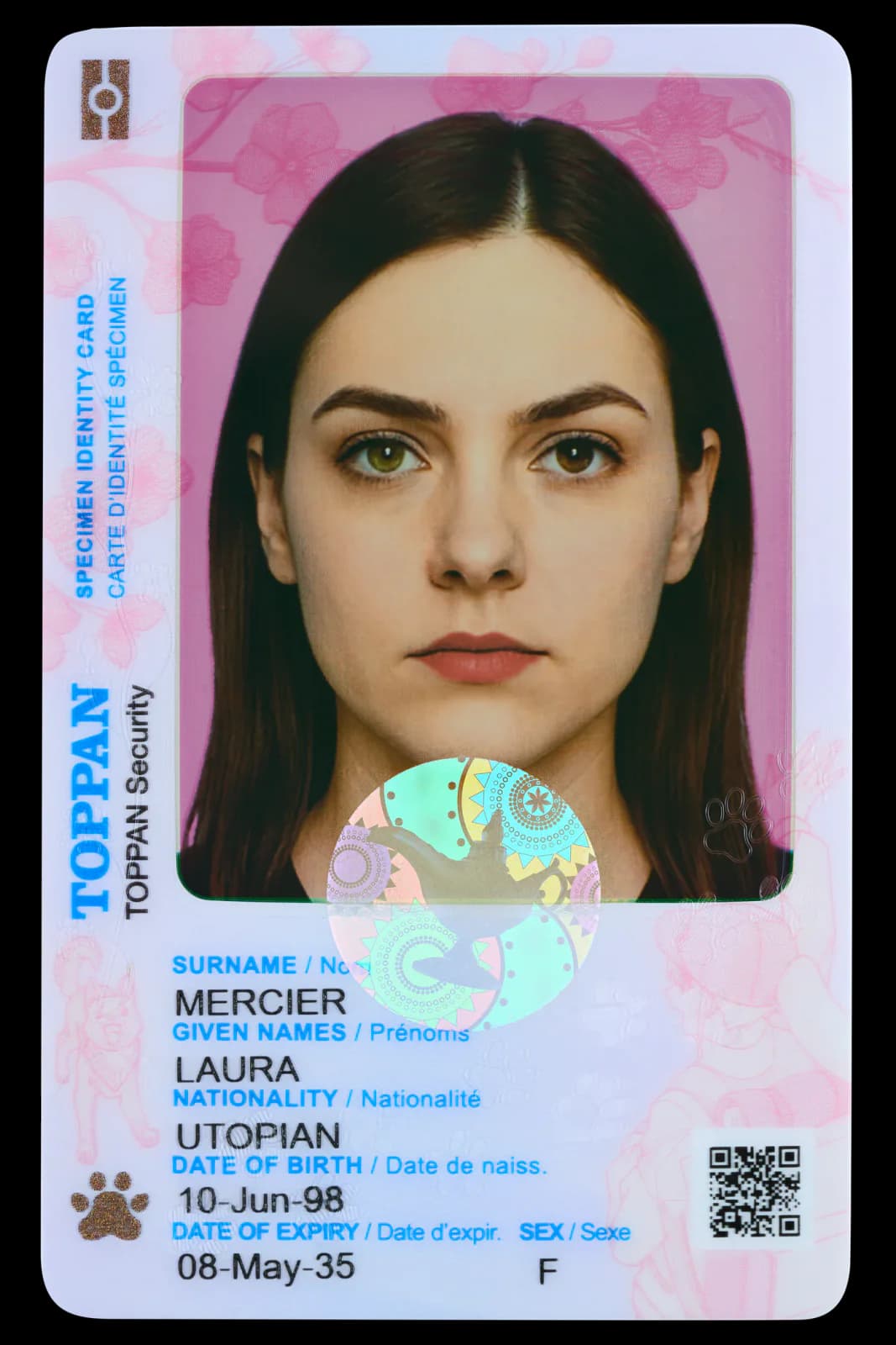 Detailed CHROMA colour portrait specimen