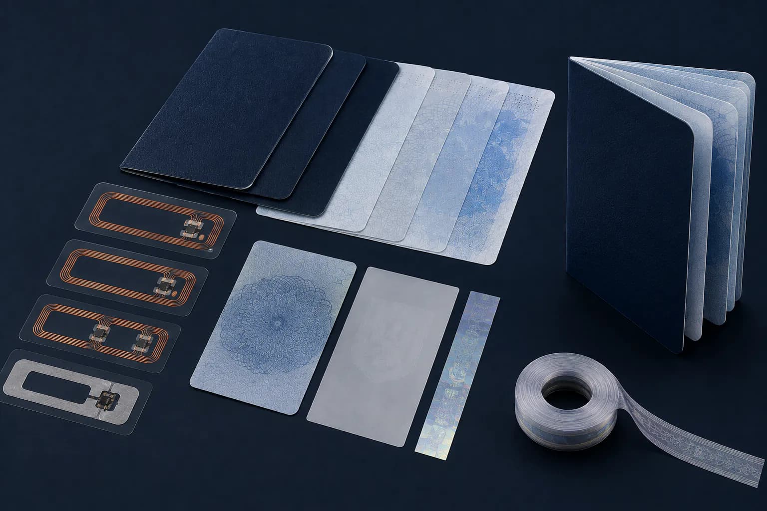 Individual passport booklet components